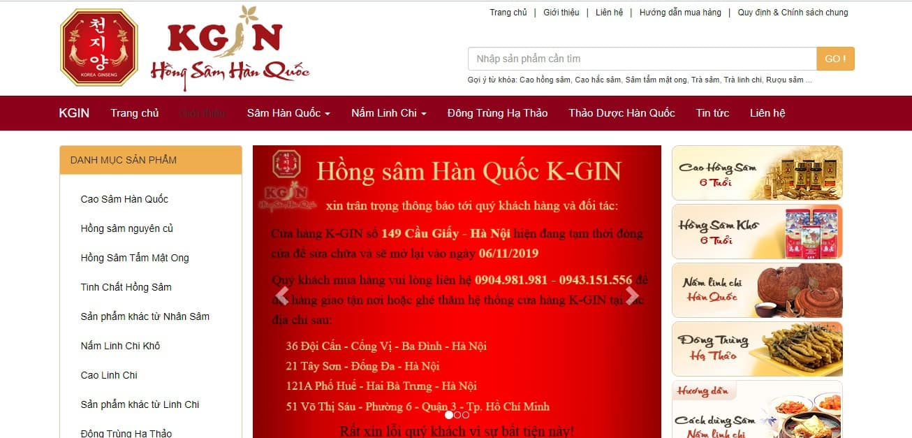 Address Sell Ganoderma Korean red ginseng