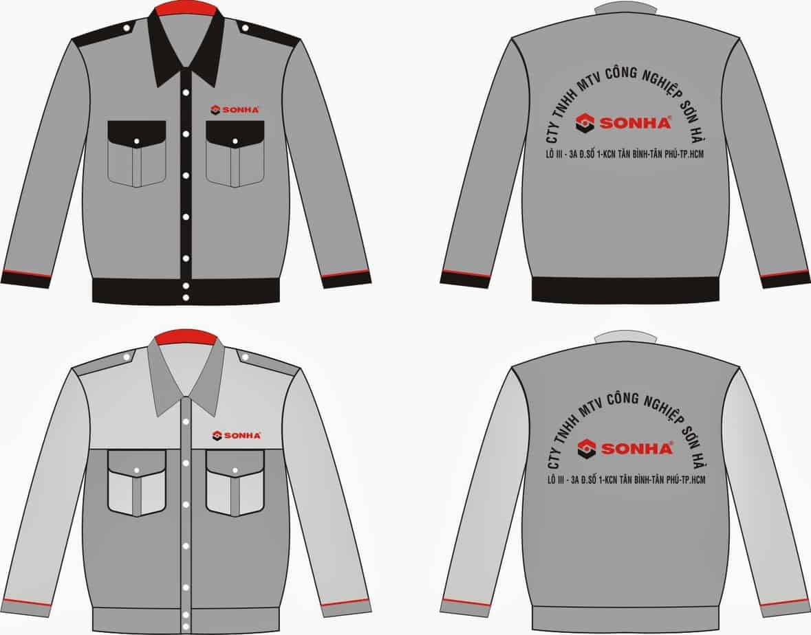 Printing factory embroidered logo of workwear uniforms