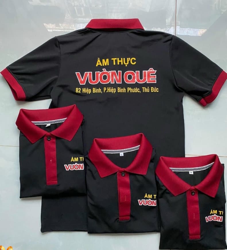 Logo printing and embroidery factory, cheap restaurant uniforms