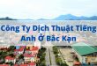 Top 9 English Translation Companies in Bac Kan