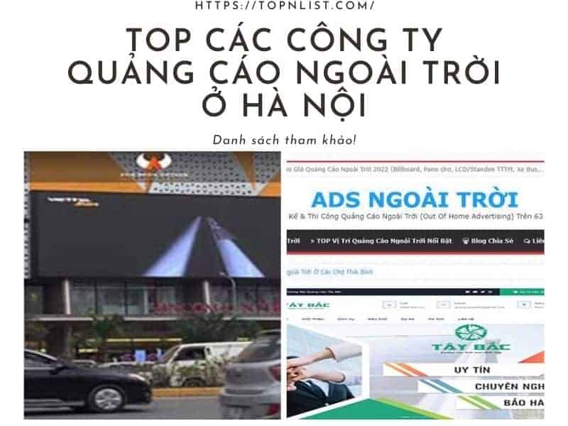 Top 7 Prestigious Outdoor Advertising Units in Hanoi