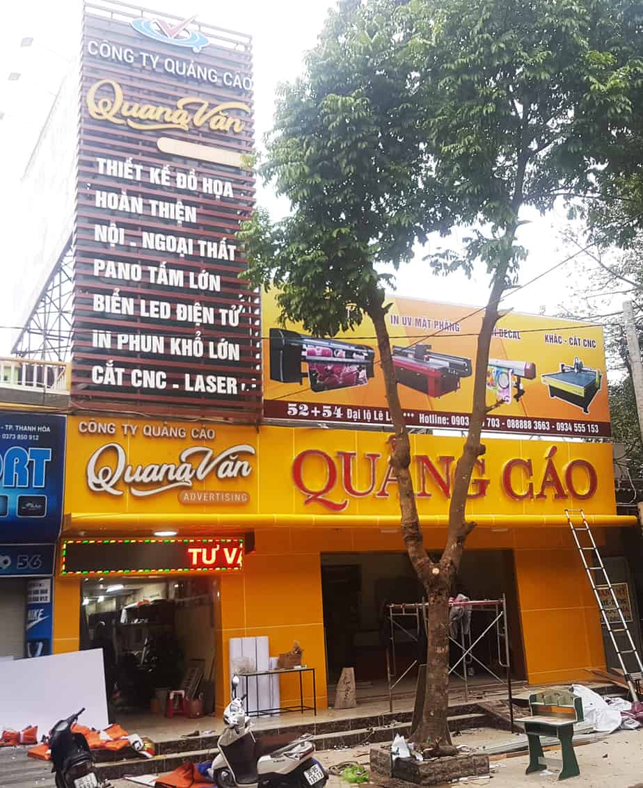 Quảng Cáo Quang Văn - Công ty làm biển quảng cáo tại Thanh Hóa chuyên nghiệp, giá rẻ