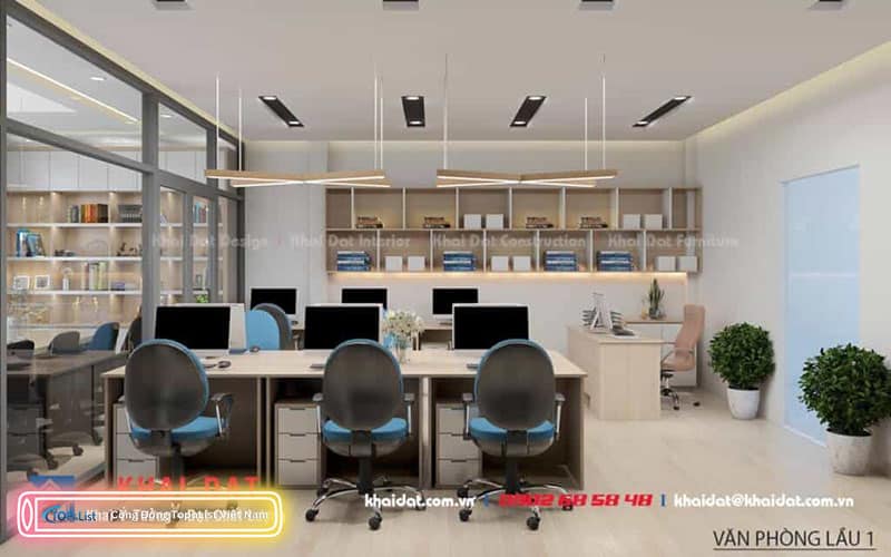 Hình ảnh thiết kế văn phòng công ty Khai Đạt