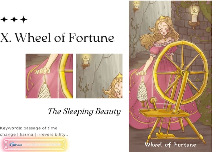 Lá X Wheel Of Fortune Bộ Bài Land of Stories Tarot