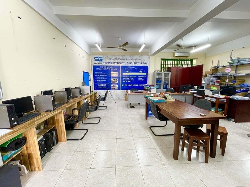 Cơ sở vật chất tại trung tâm đào tạo lái xe Sài Gòn