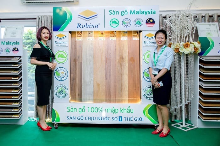 Robina là sàn gỗ nhập khẩu 100% từ Malaysia