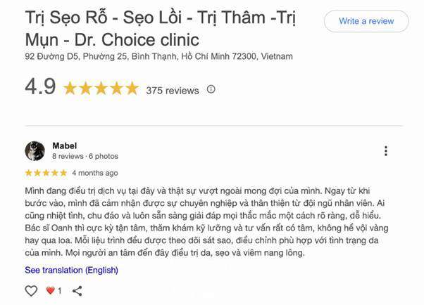 Review Dr. Choice - Địa chỉ trị nấm da tại TP.HCM. - 5 Địa Chỉ Khám Chữa Bệnh Nấm Da ở TPHCM Uy Tín, Bác Sĩ Giỏi Review Dr. Choice - Địa chỉ trị nấm da tại TP.HCM.