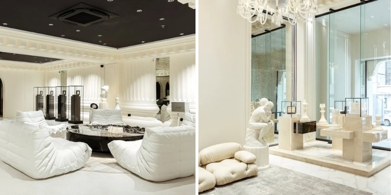 Empire Luxury tạo điểm nhấn với tone màu trắng sang trọng tại cửa hàng